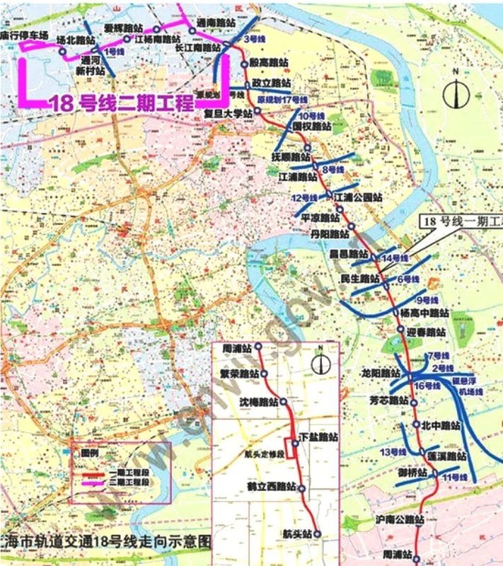 上海地铁18号线线路图（上海地铁18号线下盐路站）4
