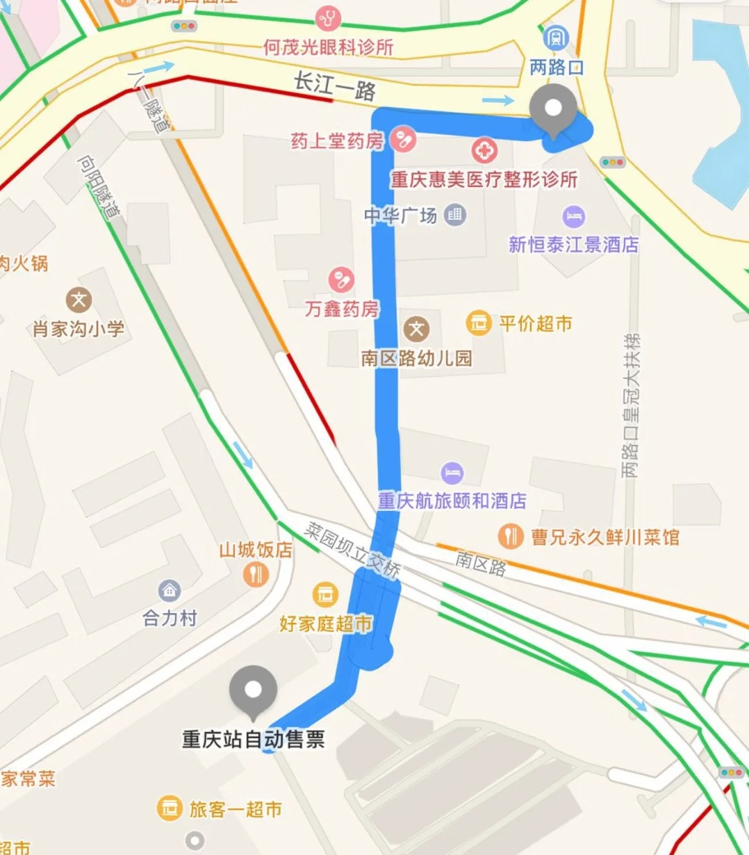 重庆地铁3号线经过哪些站（3号线地铁到菜园坝火车站）3