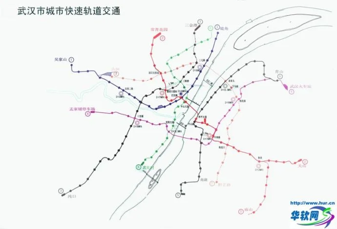 求武汉地铁5号线的完整线路规划图具体途径站点名称（武汉地铁图5号线路）3