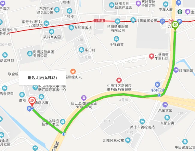 杭州九堡地铁站离九环路6号有几公里（杭州九堡地铁口二手房）