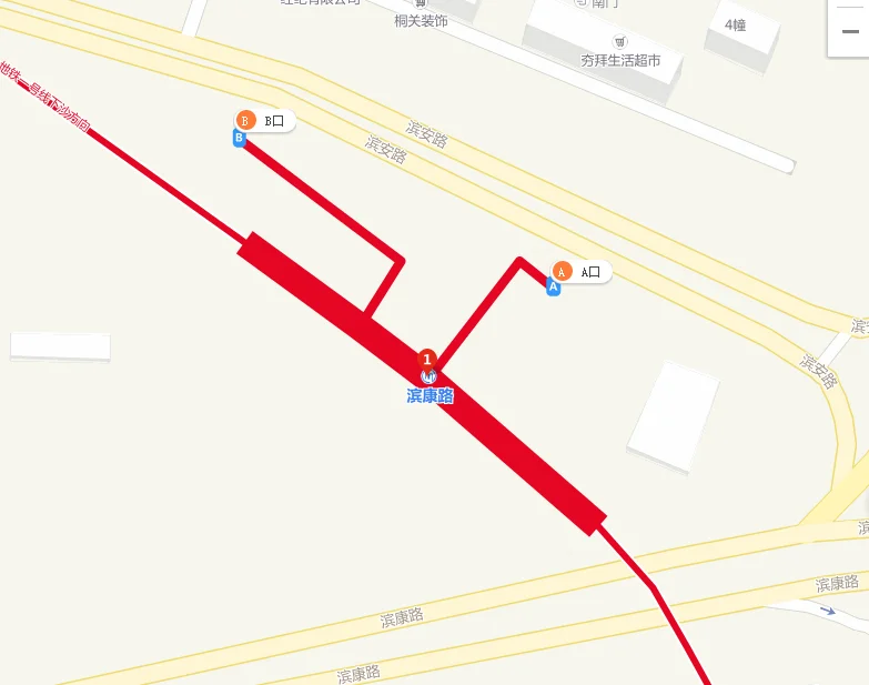 杭州地铁5#滨康路站有几个出口(滨康路地铁站停车)1