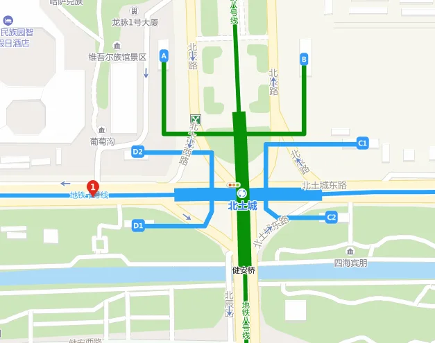 北京站到北土城地铁站A口怎么走（地铁北土城站出口）1