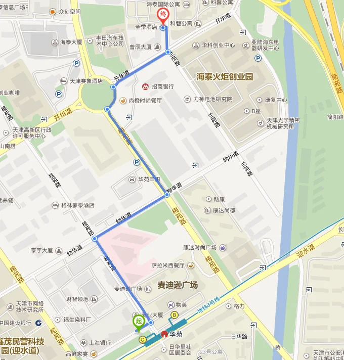 天津地铁三号线出来后去华苑路全季酒店怎么走（天津全季酒店在地铁哪个出口）