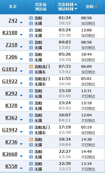 高铁G1924都停那些站（洛阳龙门到无锡东高铁）3