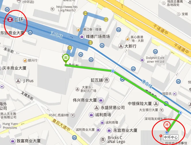 从香港粉岭到中环德辅道中坐什么地铁（德辅道中地铁出口）4