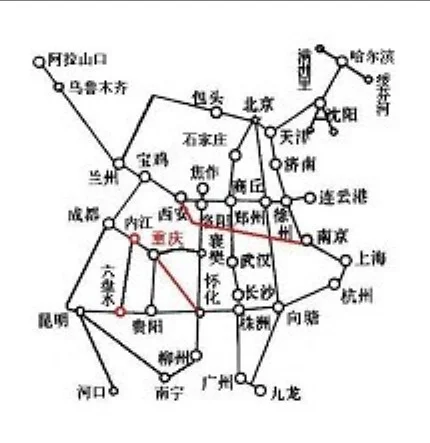 中国铁路网分布图（铁路网图）3