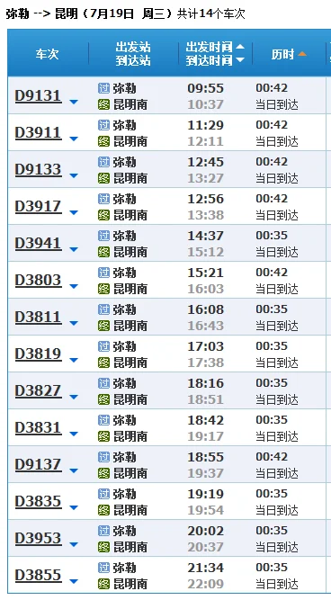 昆明至弥勒的高铁时间表是什么（弥勒高铁）