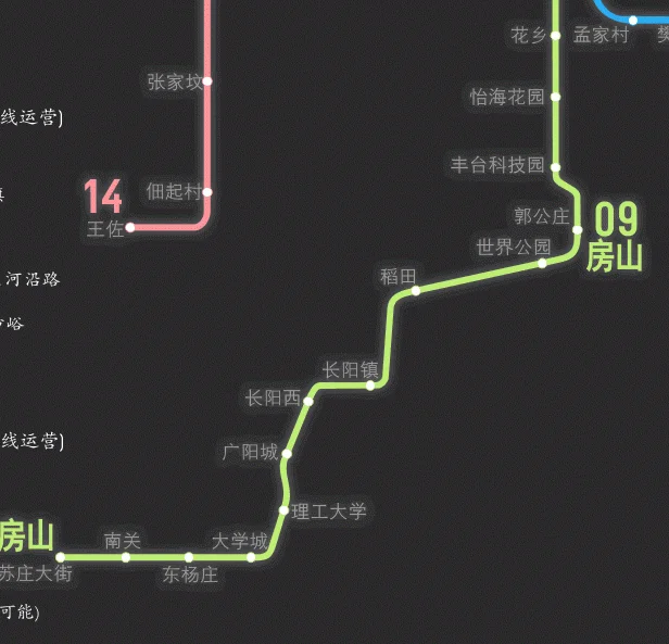 2020年北京地铁规划图（平谷到房山地铁规划图）2