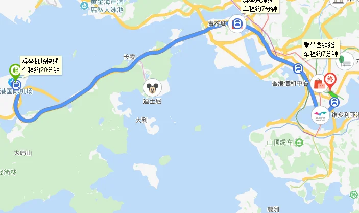 香港机场到尖沙咀可以坐地铁吗(香港机场到尖沙嘴地铁)1