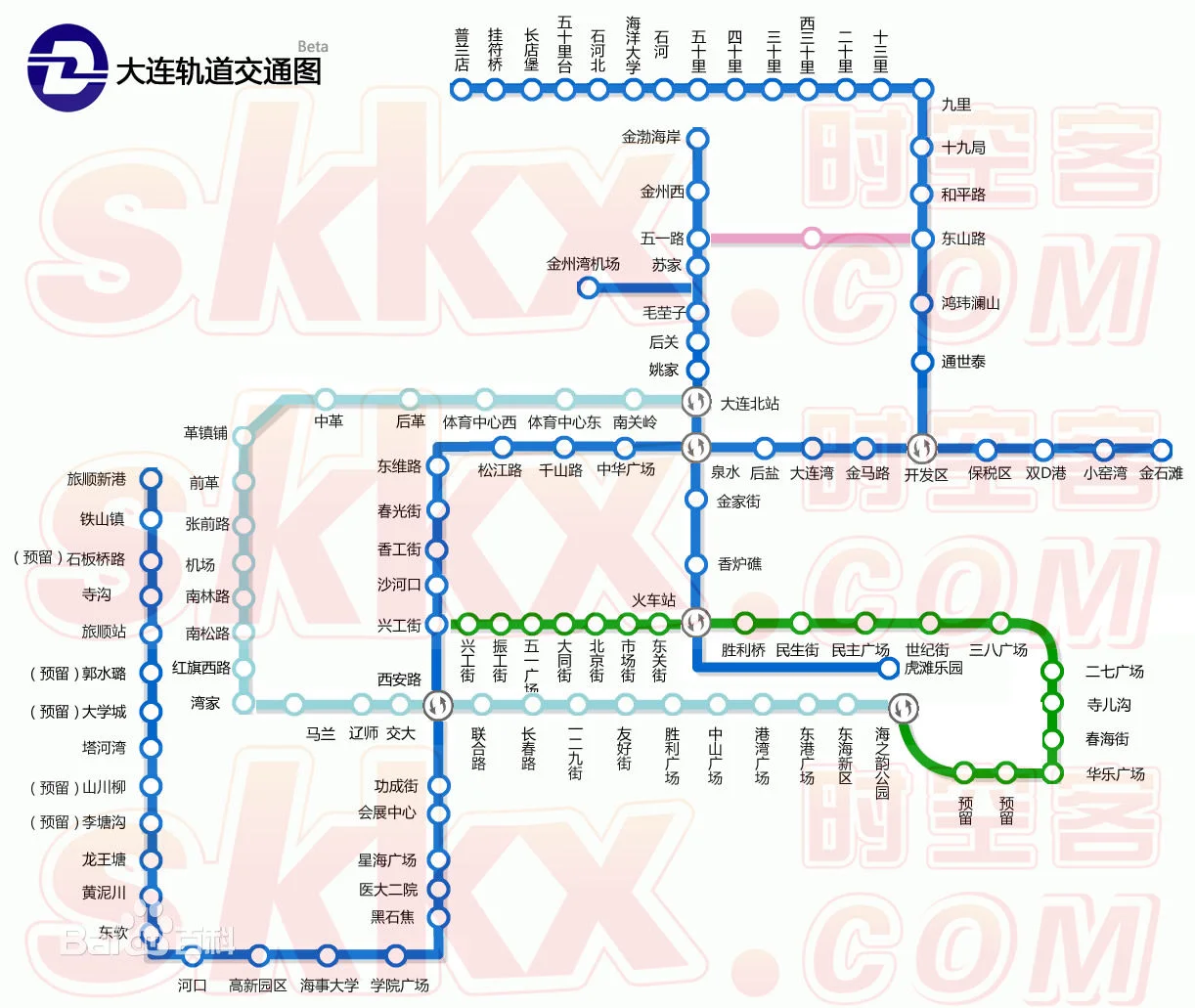 大连地铁2号线经过二七广场吗（大连2号地铁线路图）