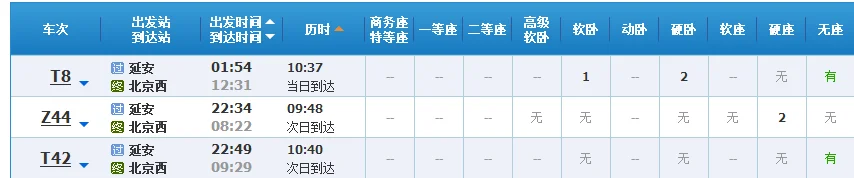 延安到北京高铁（北京到延安有高铁吗）2