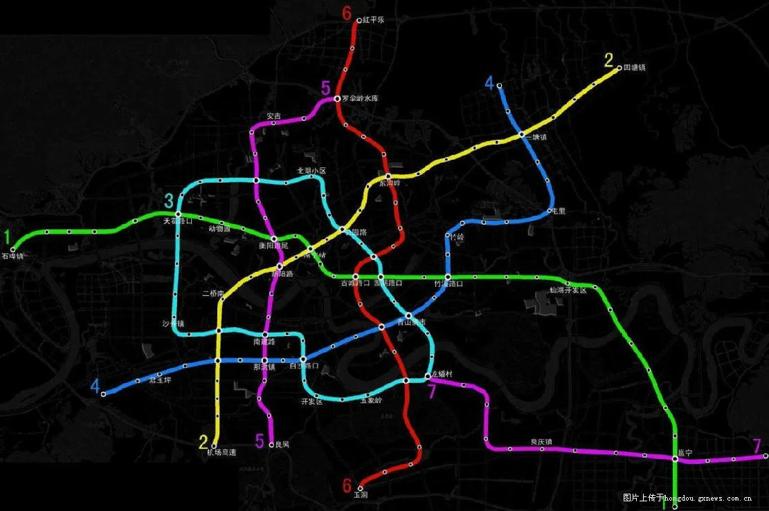 南宁地铁四号线起点站是哪一共有多少个站（南宁市四号地铁线路线图）