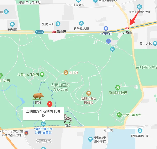 从地铁四号线动物园站下来以后走那个出口到动物园比较近到动物园的那个门（合肥地铁蜀山西哪个出口离动物园近）