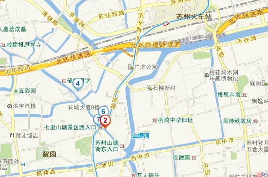 吴江4号线去苏州山塘街街乘到哪一站（离山塘街近的地铁站）2