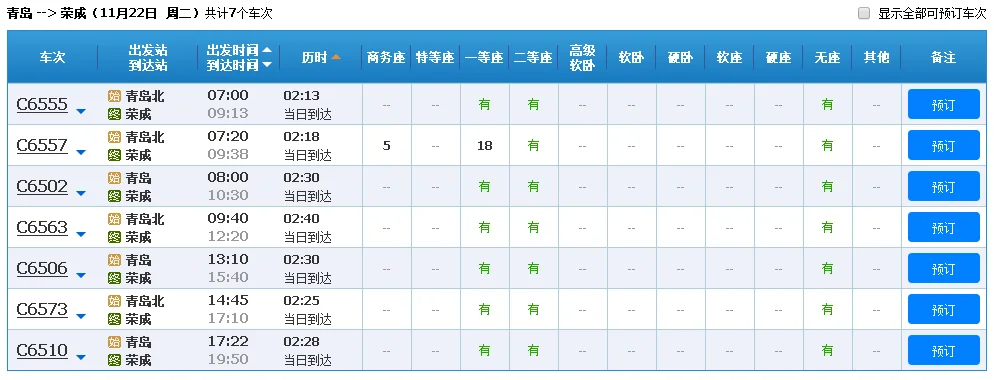 青岛至荣成高铁有哪些站（荣成青岛高铁）2