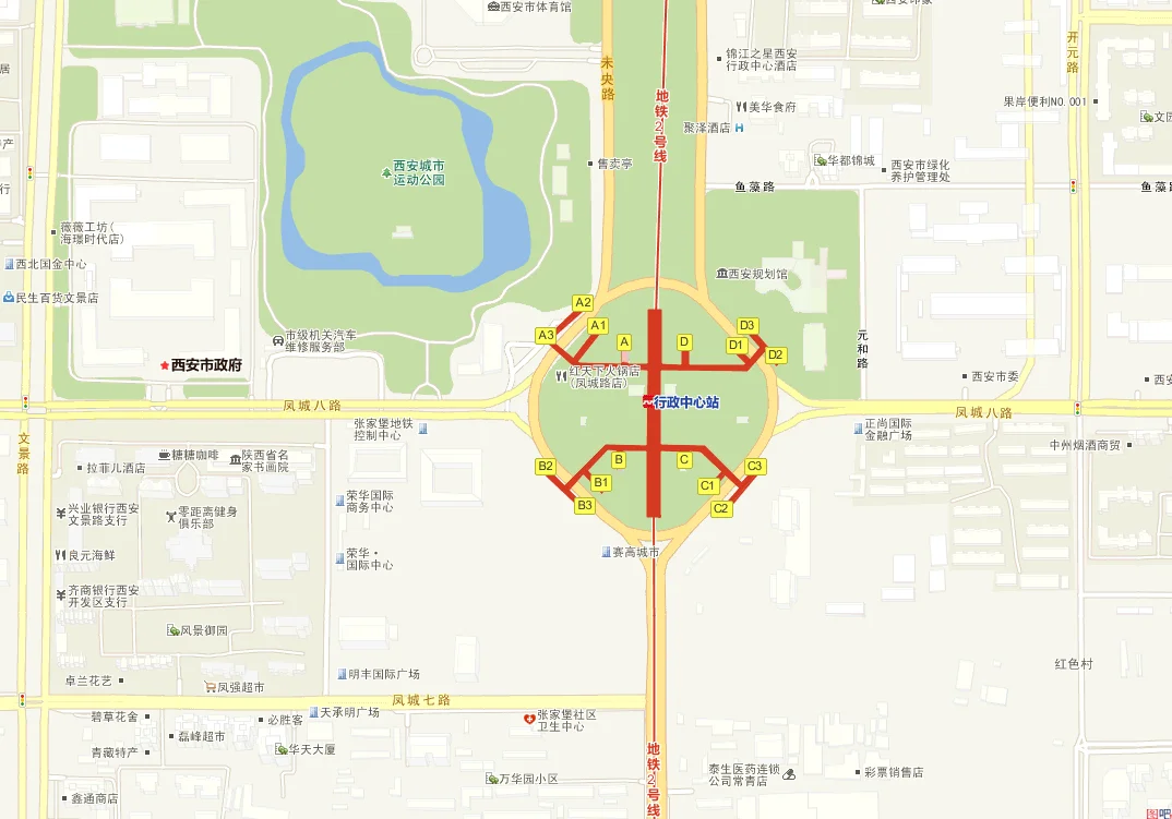 西安地铁二号线的线路有那些站点（西安地铁二号北苑街在哪个区）